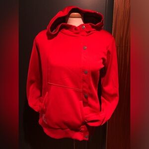BENCH fleece-lined red hoodie